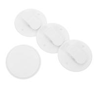 KALLORY Clip Facile Abs Doccia in 4 per Autoadesive Tende da e Beige Installazione Design Autoadesivo, per Bagno e Hotel