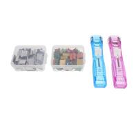 KALLORY Clip per Rilegare Fogli e Documenti in Plastica e Metallo, Design Compatto e Riutilizzabile, per Sessioni di Valutazione e Archiviazione Materiale Didattico