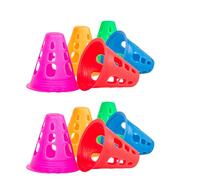 KALLORY Coni per Allenamento Calcio e Basket in PVC 10 Pezzi Resistenti Senza Crepe per Stimolano creatività e Immaginazione Durante Sport Colore Casuale