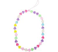 KALLORY Cordino da Collo per Telefono Perline Acriliche a Forma di Cuore, Leggero e Decorativo, Protegge Contro la Perdita, Accessorio Elegante per Telefono Colore Casuale