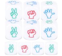 KALLORY Dadi da Gioco Design Semplice e Creativo per Feste e Bar Set di 10 in Acrilico Leggeri e Portatili per Giochi da Tavolo e Party Game Divertenti