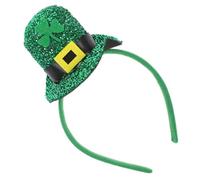 KALLORY Fascia per Chioma Cappello 3d Trifoglio Verde per Feste di San Patrizio, Comfort Massimo e Presa Sicura per Eventi a Tema Irlandese