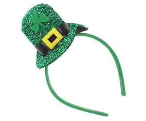 KALLORY Fascia per Chioma Cappello 3d Trifoglio Verde per Feste di San Patrizio, Comfort Massimo e Presa Sicura per Eventi a Tema Irlandese