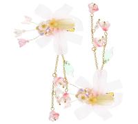 KALLORY Fermagli per Chioma Bambina a Forma di Fiore in Lega e Rete, Sicuri e Resistenti, Accessori Dolci alla Moda per Molte Occasioni