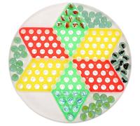 KALLORY Gioco di Dama Perline di Vetro Interattivo e Adulti, Materiale Plastica e Vetro, per Feste e Compleanni, Stimola Pensiero Strategico Stili multipli