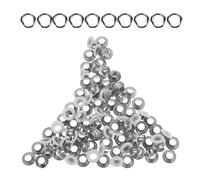 KALLORY Kit 100 Occhielli Metallici in Ferro 5mm per Scarpe e Tessuti Resistenti, Bottoni di Fissaggio Multiuso per Borse, Tendaggi e Pelletteria, Strumenti per Cucito e Artigianato