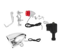 KALLORY Kit Luce per Bicicletta Generatore a Frizione, Fanale Anteriore e Posteriore 6v 3w in Plastica Senza Batterie, Accessori per Uso Notturno e Montagna