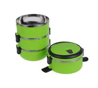 KALLORY Lunch Box Termico in Acciaio Inox e Plastica Scomparti, Manico Arcuato, Mantiene Sapore Originale e Previene Fuoriuscite per Pranzo fuori Casa Riutilizzabile