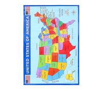 KALLORY Mappa Geografica America 50X35 CM, Set 2 Poster per Apprendimento Scolastico e Decorazione Camera, Materiale Resistente e Facile da Usare