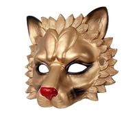KALLORY Maschera da Leone 3d in Schiuma Pu Oro, Maschera Cosplay Halloween Realistica e Traspirante, Accessorio per Feste e Decorazioni Party, Visione Attraverso gli Occhi