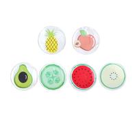 KALLORY Maschere per Occhi Terapia Caldo e Freddo 6 Pezzi in Gel Pvc a Forma di Frutta per Alleviare Affaticamento Oculare, per Relax e Riposo