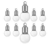 KALLORY Mini Bottiglie di Vetro Tappo 10 Pezzi Barattoli Piccoli per Bomboniere Cresima e Regali Dispenser di Profumo e Tappo Nichelato