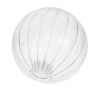 KALLORY Paralume Facile Installazione Diffusione Luce Migliorata in Vetro Trasparente Sferico a Righe per Portalampada Adatto per Lampade a Sospensione e Plafoniere