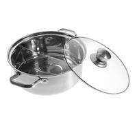 KALLORY Pentola in Acciaio Inossidabile Spessa Coperchio e Divisore Doppio Lavorazione Fine Materiale Sano per Cucina a Induzione e Zuppa