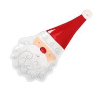 KALLORY Poggia Cucchiaio in Ceramica Resistente per Cucina Natalizia, Supporto Pratico e Decorativo a Forma di Babbo Natale, come Accessorio Tavola Elegante