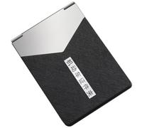 KALLORY Portacarte Patente di Guida in Metallo Nero Struttura Ragionevole e 2 Scomparti, Portatile e Leggero, Design Semplice Classico, come Regalo per Borsa