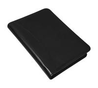 KALLORY Portadocumenti Cerniera in Pu Nero, Organizzatore Portfolio Versatile Molteplici Tasche e Scomparti, Cartella da Lavoro A5 per Ufficio e Business