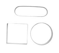 KALLORY Resistente ad Alta Temperatura e Non Deformabile Set da 3 Anelli per Torta Microforati in Acciaio Inossidabile per Pasticceria e Cucina Fai-da-Te