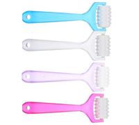 KALLORY Rullo Massaggio Muscolare Viso Manuale 4 Pezzi in Abs e Pvc per Rassodare la Pelle e Migliorare L'elasticità, per Uso Quotidiano Viso e Collo Colore Casuale