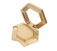 KALLORY Set 1 Pezzo Pomello Pieghevole Esagonale in Rame Dorato per Armadio e Cassetto, Maniglia Singolo Foro Resistente alla Corrosione, Accessorio Decorativo per Mobili Cucina e Camera