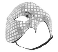 KALLORY Sparkly Up Rave Gras Silver Evening Masquerade Glitter Party Mirror Costume Adults Men For Cover Shiny Cosplay Halloween Dj Festival Nightclub Mask Prom