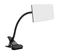 KALLORY Specchio Convesso Clip per Sicurezza Personale, Specchietto Retrovisore Cubico Regolabile, Accessorio per Monitor e Scrivania Nero Riflesso Nitido e Montaggio Salvaspazio