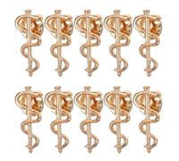 KALLORY Spille Serpente Avvolto in Lega Oro 10 Pezzi per Camicie e Cappotti Design Elegante e Brillantezza Duratura per Occasioni Formali e Uso Quotidiano