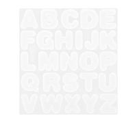 KALLORY Stampo Lettere in Silicone Bianco per Collane e Ciondoli | Flessibile, Riutilizzabile, Antiaderente, Facile da Separare, per Lavori Creativi, Alfabeto Piccolo