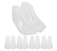 KALLORY Supporti per Stivaletti in PVC Trasparente, Modellatori di Piedi Finti per Scarpe, Set da 5 Paia per Mantenere la Forma e Proteggere Le Calzature da Interno