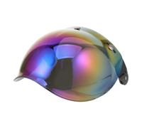 KALLORY Visiera per Casco Moto a Tre Bottoni, Pc, Trasparente, Antiriflesso | Installazione Stabile, Resistente AI Graffi, Alta Trasmittanza, Visione Chiara per Città e Fuoristrada