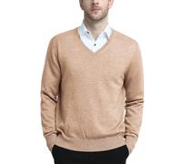 Kallspin Pullover da Uomo in Misto Lana con Scollo a V e Maniche Lunghe (caffè, XL-Tall)