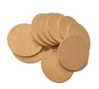 Kalokairi Set di 18 sottobicchieri in vero sughero naturale, rotondi e spessi, 10 x 10 x 0,5 cm, retro antiscivolo, materiale sostenibile