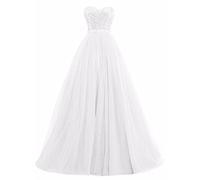KaloKLU Abito da sera da donna, elegante, sexy, trasparente, con scollo a U e perle, per feste, 30, verde malachite, 54, elegante abito da sera lungo, 01Nero, 48