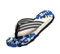 KaloKLU Pantofole per massaggio a strascico, per massaggiare le dita, per trattare il dolore, area riflettente, parola all'aperto, scarpe da spiaggia, Blu, 41 EU