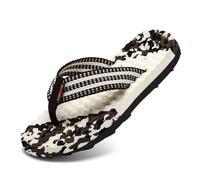 KaloKLU Pantofole per massaggio a strascico, per massaggiare le dita, per trattare il dolore, area riflettente, parola all'aperto, scarpe da spiaggia, marrone, 37 EU