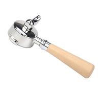 KaloKLU Portafiltro 58 mm doppio beccuccio senza fondo per filtro E61 con manico in legno, orecchie durevoli, ugello, serie barista e macchina per caffè espresso
