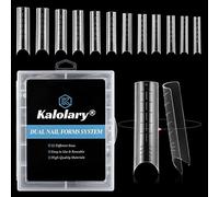 Kalolary 120 pezzi naturale unghie finte acriliche finte capsule C curve unghie finte copertura completa unghie finte UV gel estensione unghie suggerimenti nail art manicure strumenti