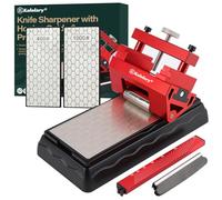 Kalolary 2 pietre Diamantate per Affilatura con Kit per Scalpelli | Set Professionale Pietre Diamantate con Guida Affilatura e Goniometro Scalpelli Utensili Cucina Del Legno (Grana 400/1000)