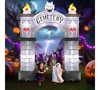 Kalolary 9.4FT Decorazioni Gonfiabili Halloween, Gonfiabili Halloween per Esterni Gigante Diavolo del Cimitero Archway Decorazioni per Outdoor, Cortile, Giardino, Prato