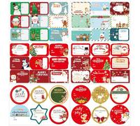 Kalolary Adesivo per Sigilli Natalizi, Adesivo Autoadesivo Fai-da-te Decorazione per Sigillature Regalo, Etichetta di Imballaggio per Cuocere paster Merry Chistmas per Forniture (96 Pezzi)