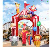 Kalolary Arco gonfiabile per feste da circo, 3 m, decorazione per esterni, gonfiabile, con LED integrato, per carnevale, compleanno, Halloween, Natale, esterni, cortile, giardino, decorazione