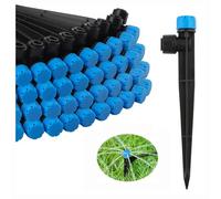 Kalolary Gocciolatore per Sistema di Irrigazione a Goccia, Regolabili Flusso di Irrigazione Gocciolatori, Irrigazione Gocciolatori Regolabili a 360 Gradi, per Tubo 4mm/7mm (100, Blu-8-Fori)