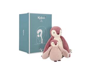 KALOO - Complices - Coppia Peluche da Coccolare Pinguini - Rosa - 15 cm e 25 cm - Doudou dalla Nascita, K212004