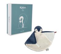 Kaloo, Complices, Doudou per Neonati Pinguino Blu, Dalla Nascita | Doudou in Pelliccia, Velluto a Coste e Mussola di Cotone, Ali da Annodare, Corpo Soffice, Scatola Regalo Personalizzabile