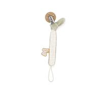 KALOO - Fermachiusa verde - Legno e tessuto bimateriale - Compatibile con ciucci ad anello - Regalo di nascita elegante - Fin dalla nascita - Lavaggio superficiale - 0+