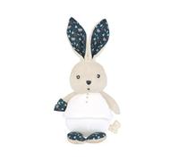 KALOO - K'Doux - Piccole Marionette Coniglio Natura - Bianco e Blu - Materiale Mussola di Cotone - Peluche - 20Cm - dalla Nascita, K969954