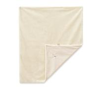 Kaloo - La mia prima copertina per neonati 72x85 cm - Ultra morbida in doppio materiale micro-velluto e pelliccia - Ricamo rondine motivo Vichy - Fin dalla nascita