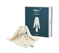 KALOO - Lapinoo - Doudou Coniglio - Peluche per Neonato - Colore Crema - Quadrato 30 x 30 cm - Bimateriale Cotone e Velluto a Coste - Ultra Morbido - Confezione Regalo - dalla Nascita, K972206
