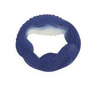 KALOO - Petit Calme - Anello da Dentizione in Gomma Naturale - Balena Blu - 1 cm - Flessibile ed Ergonomico - Effetto Massaggiante - Dalla Nascita, K9774