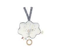 Kaloo - Petites Chansons - Carillon in Legno e Tessuto - Cuscino Musicale 15 cm - "Brilla brilla la stellina" - Cuscino Sensoriale Neonato - Blu e Bianco - Dalla Nascita, K210001
